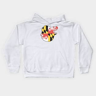 Maryland Flag Bird Kids Hoodie